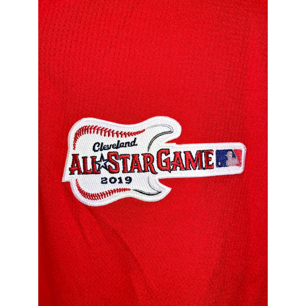 MLB 2019 All-Star Game Hoodie Majestic Waffle Knit BP Pullover Red Sz S NWOT