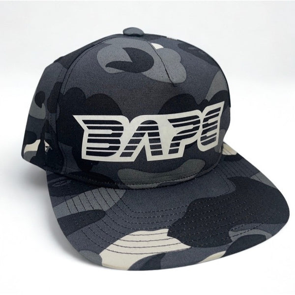 BAPE City Camo Glow In The Dark Snapback Hat Black Gray Japan NWOT Rare