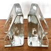 BLENKO by Wayne Husted Sculptural Wedge Bookends MCM Art Glass Glows