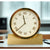 Tiffany & Co Swiss Quartz Brass Desk Clock Roman Numerals Gold Tone Switzerland