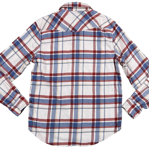 Lucky Brand Men's Long Sleeve Western Pearl Snap Plaid Shirt Sz. L Western EUC