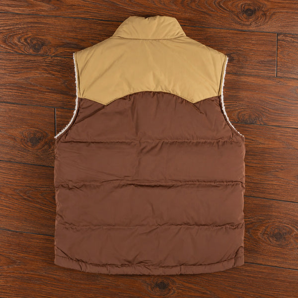 Patagonia Reversible Bivy Down Vest Men's XL Moose Brown Sherpa Fleece $229