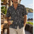 Wallace & Barnes Camp Collar Shirt XL Black Dobby Scribble Print J.Crew NWT