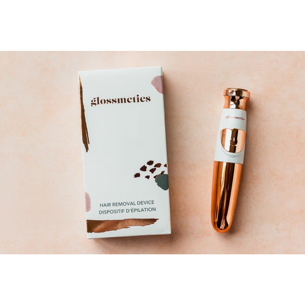 Glossmetics Wireless Facial Hair Remover Painless Electric Shaver Rose Gold