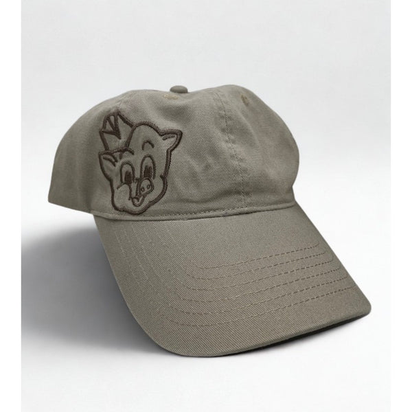 Piggly Wiggly Khaki Head Tail Adjustable Hat Embroidered Grocery Store Cap EUC