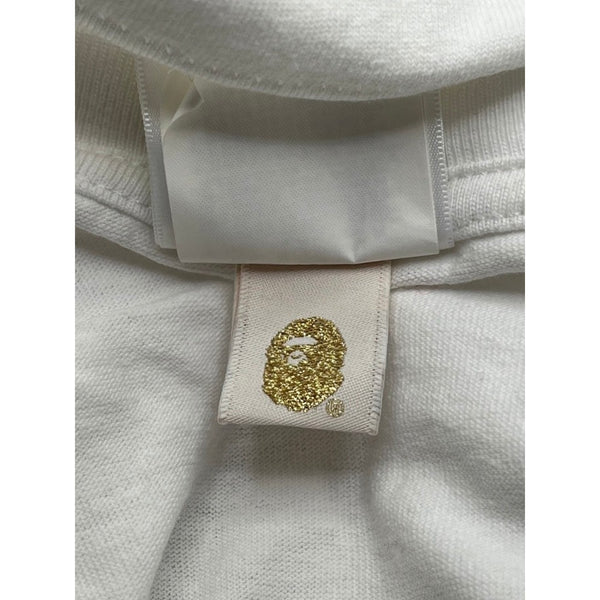 BAPE A Bathing Ape Bicolor College Tee Black Ape Head Logo T-Shirt Medium NWOT