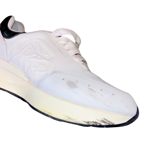 Alexander McQueen Sprint Runner Sneakers Athletic Shoes Black/White Sz. 11/44