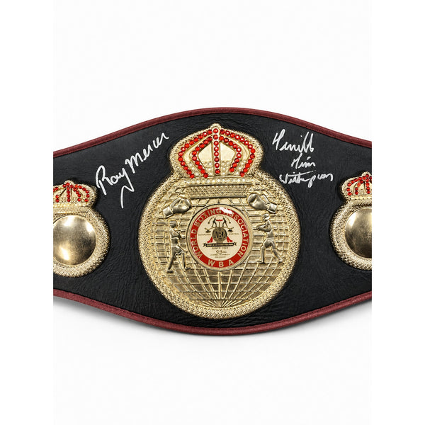 WBA Championship Belt Signed Mike Tyson Larry Holmes Mercer Moorer Witherspoon