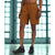 Lululemon Pace Breaker Lined 9" Shorts Mens Large Copper Brown LM7ANTS Running