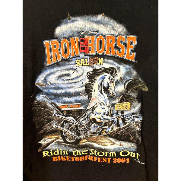 Iron Horse Saloon 2004 Biketoberfest Women's Sz. M Henley Harley Motorcycle