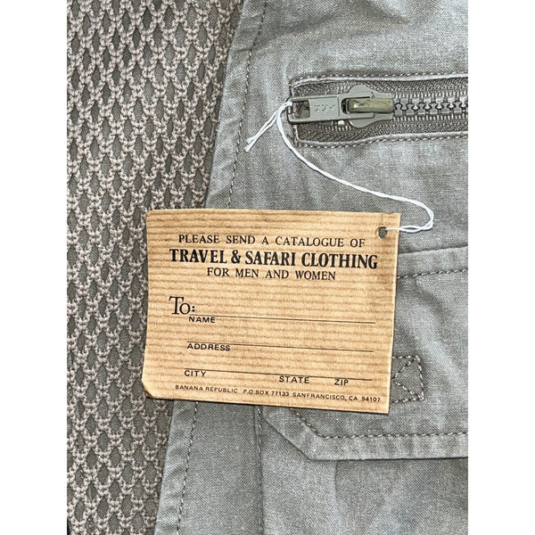 Banana Republic Safari Photojournalist Vest L ZEBCO MotorGuide Deadstock 80’s