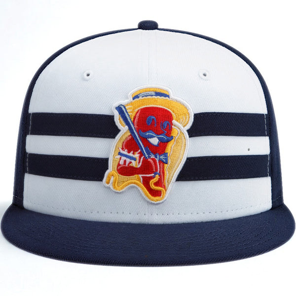Brooklyn Cyclones New Era Coney Island Franks Hat Game Worn Noah Hall Sz. 7 3/8