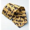 Burberry Silk Tie Fishing Fly Fisherman Scene Yellow Made In Italy Luxury