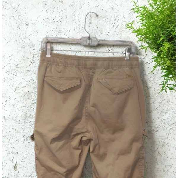 Polo Ralph Lauren Chino Jogger Cargo Pants XS Beige Khaki Stretch Military EUC