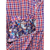 Robert Graham Textured Geometric Flip Cuff Shirt Mens 2XL Classic Fit EUC