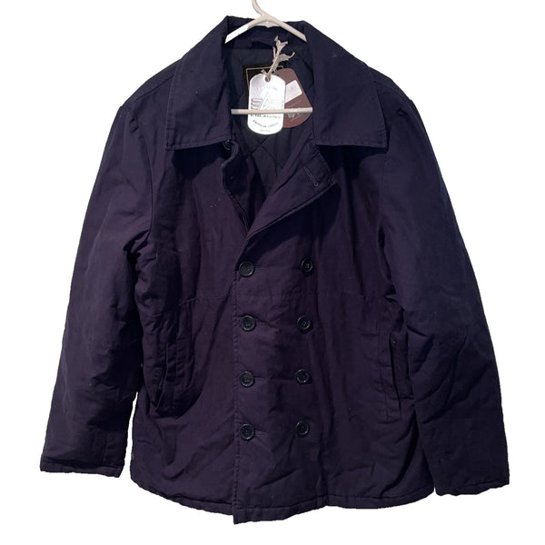 Alpha Industries Double Breasted Navy Blue Easton Pea Coat Size XL NWT RARE
