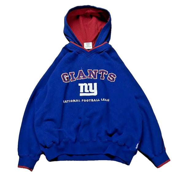 New York Giants Lee Sport Hoodie Sweatshirt Blue Stitched Logo Mens Medium M