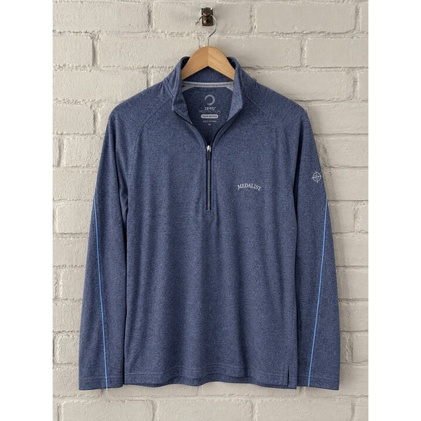 Zero Restriction Medalist Golf Club Tour Series 1/2 Zip Pullover Blue M EUC