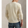 Polo Ralph Lauren Cable Knit Sweater Men's L Cream Wool Cashmere Pony