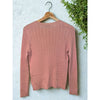 Brooks Brothers Women’s Pink Italian Cashmere Cable Knit Sweater XS