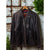 Brooks Brothers Brown Leather Motorcycle Jacket Mens XL Quilted Lined
