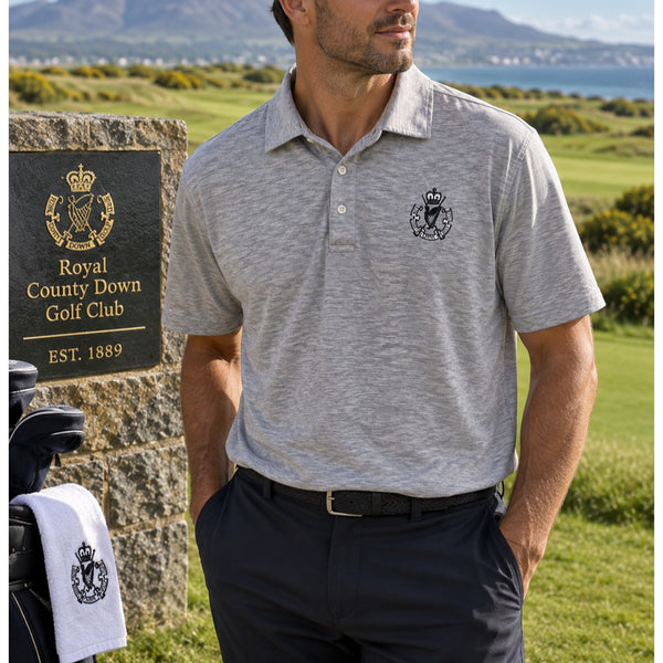 Peter Millar Royal County Down Golf Club Crown Soft Bellevue Pique Polo XL Gray