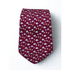 Salvatore Ferragamo Vintage Silk Tie Italy Floral Hand Made 100% Luxury Red