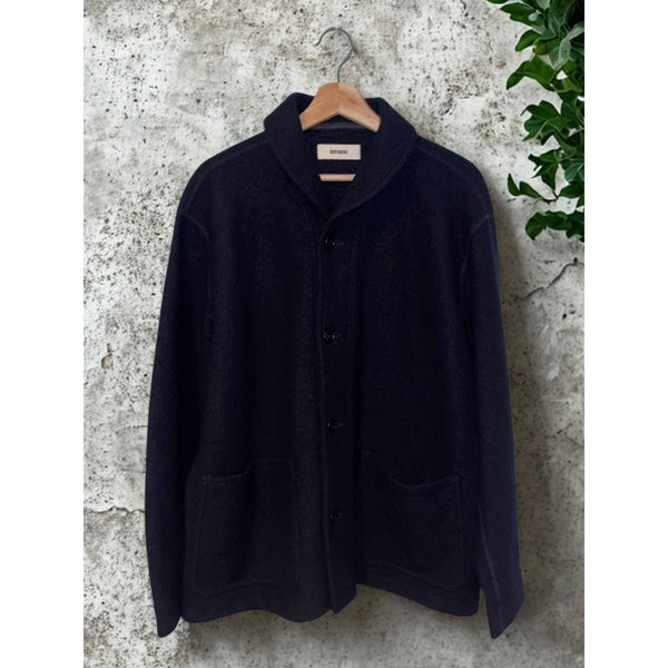 Buck Mason Felted Shawl Coat XL Black 100% Merino Wool Jacket NWT Rare $300