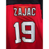 Travis Zajac Signed New Jersey Devils Alt Captain Reebok Jersey Youth L/XL Auto