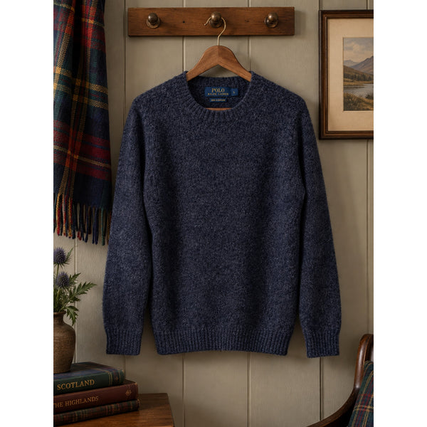 Polo Ralph Lauren Scotland Wool Cashmere Crewneck Sweater Large NWOT Rare