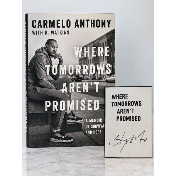 Carmelo Anthony Signed Where Tomorrows Aren't Promised Book COA NBA HOF