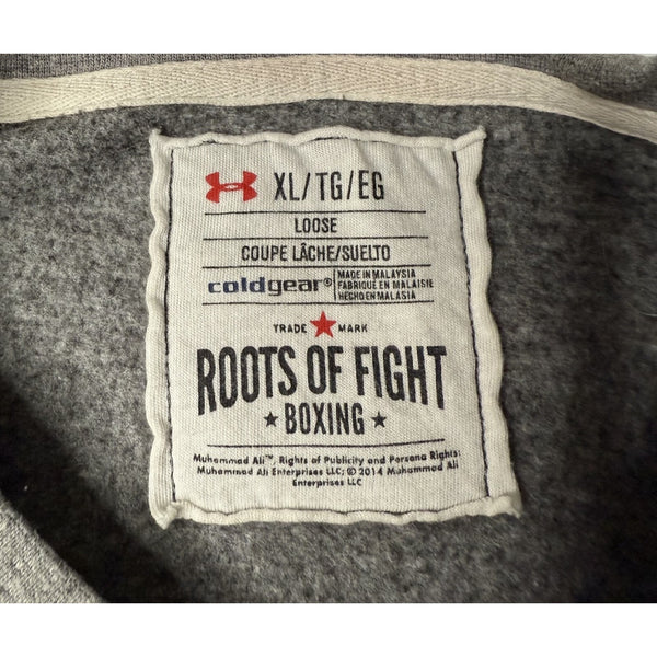 Under Armour Roots of Fight Cassius Clay Crewneck Sweatshirt Gray XL EUC