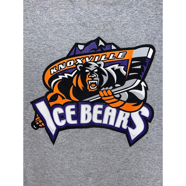 Knoxville Ice Bears T Shirt XL Grey SPHL Hockey Logo Graphic Vintage Y2K