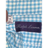 Ralph Lauren Purple Label Dress Shirt Blue Check Cotton Italy Men's Size 18 EUC