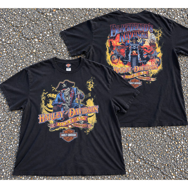 Harley Davidson Blackbeard's Revenge Roatan Honduras T Shirt 4XL Pirate Biker