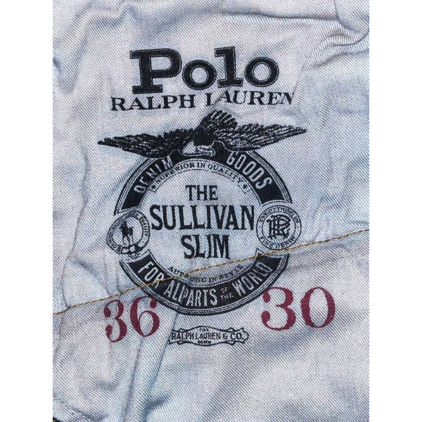 Polo Ralph Lauren Sullivan Slim Stretch Jeans Mens 36x30 Blue Medium Wash