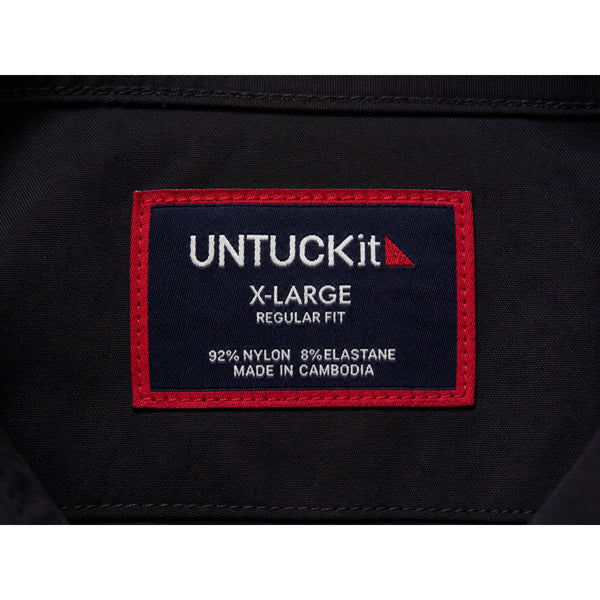 UNTUCKit Gironde Performance Short Sleeve Shirt Black XL NWOT Stretch