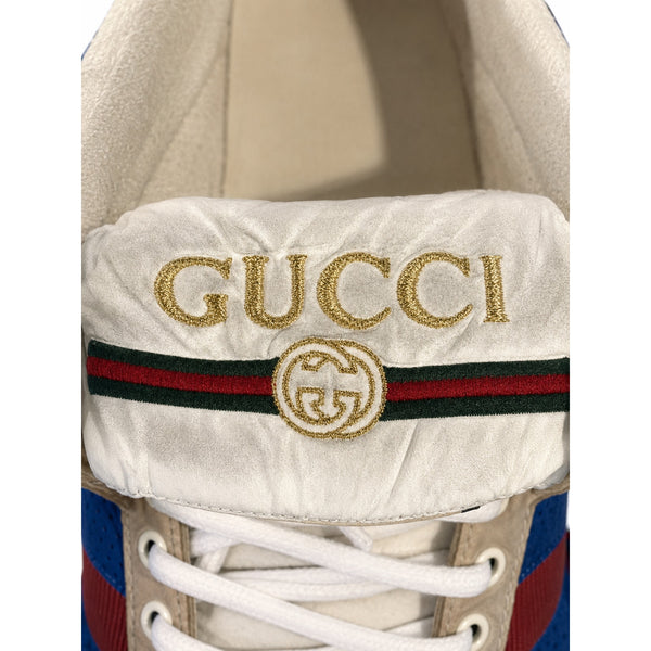 Gucci Screener High Blue 563485 0YI30 9561 Sneakers Men’s Size 9 Authentic EUC