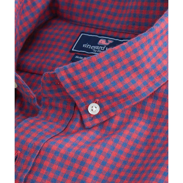 Vineyard Vines Slim Tradewinds Flannel Tucker Shirt Sz. M