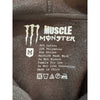 Muscle Monster Energy Shake Hoodie Mens M Black Full Zip Gym Fleece NWOT