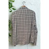 Faherty Brand Seaview Flannel Shirt Mens XL Gray White Plaid Organic Cotton EUC