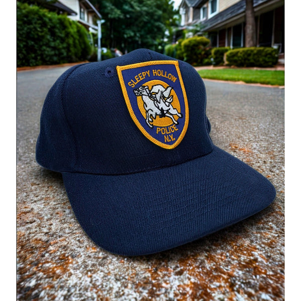 Sleepy Hollow Police NY Snapback Hat Vintage Nissin Headless Horseman Logo EUC