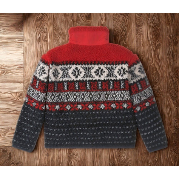Polo Ralph Lauren Fair Isle Teddy Fleece Jacket Navy Kids Size 3 NWT