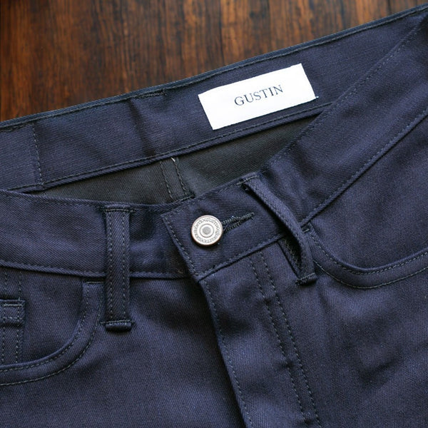 GUSTIN #123 Plant Dye Indigo Slim Straight Fit Denim Jeans Size 34 X 30