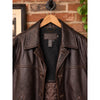 J.Crew Vintage Brown Leather Wool Blanket Lined Car Coat Jacket Men’s M Vintage