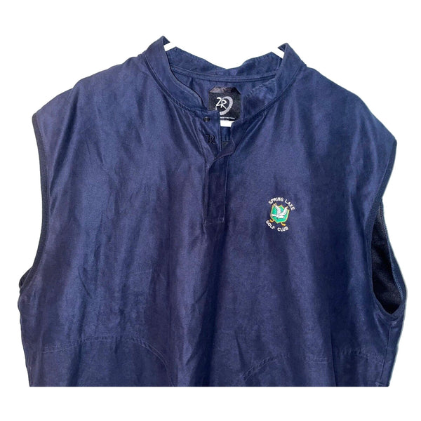 Zero Restriction Spring Lake Golf Vest Sz. L Houndstooth Microsuede 1/4 Snap