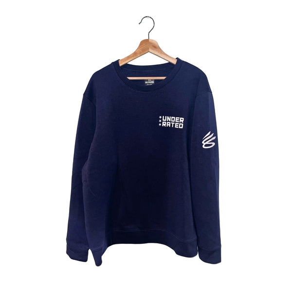 Steph Curry Underrated Golf Crewneck Sweatshirt Blue 2XL NWOT Rare Player Gift