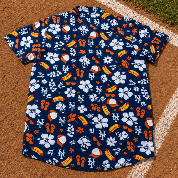New York Mets Nathan's Hot Dog Hawaiian Shirt Sz. Large SGA BDA Sports Giveaway