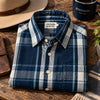 Taylor Stitch x Stetson California Shirt Sz. 2XL 46 Indigo Plaid Organic Cotton