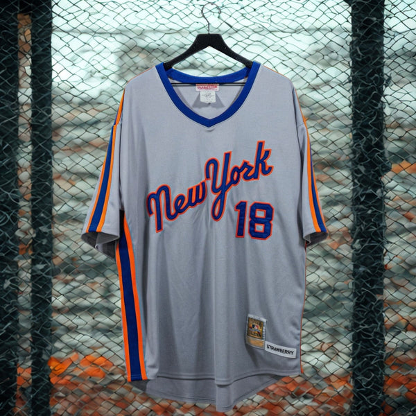 New York Mets Darryl Strawberry Mitchell & Ness Cooperstown Jersey USA Sz 56 2XL